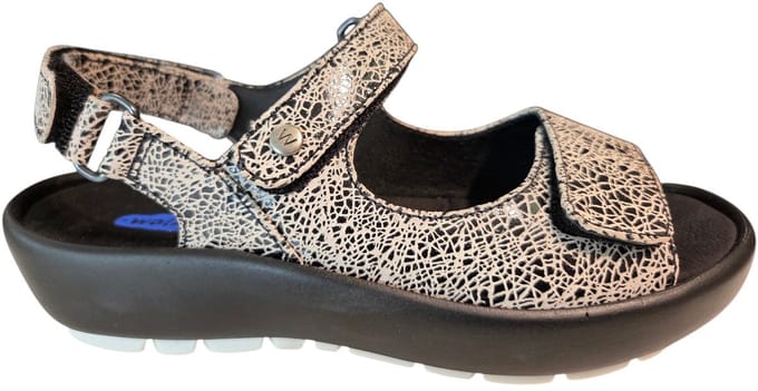 Wolky 0333340 121 Brasillia Sandalen Zwart Wit Leer Dames - Wit - 38