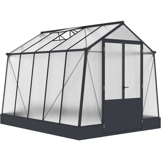 Westmann Aurora 810 - TuinKas met fundering - Antraciet 309x248 cm
