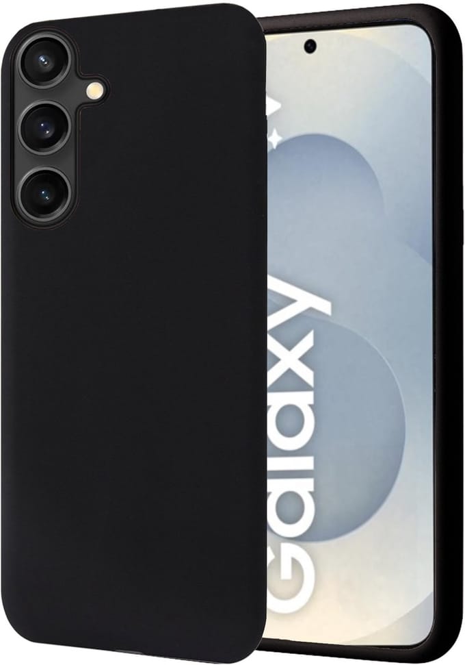 Hoesje geschikt voor Samsung Galaxy S25 Plus - Mat Back Case Zwart