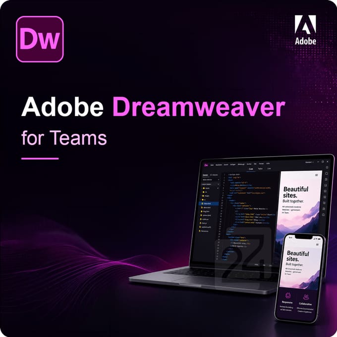 Adobe Dreamweaver for Teams Gouvernment (GOV) 100+ Gebruiker(s)