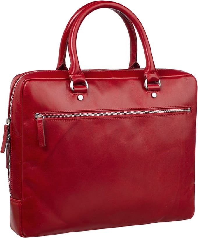 Leonhard Heyden Laptoptas / Werktas - Dames - 15 inch - Leer - Cambridge - Rood