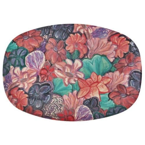 Rice melamine bord vierkant forest flower