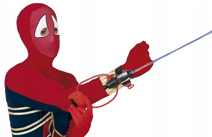 Waterpistool Handwapen Pols Menselijke Spiderman Superheld Bal