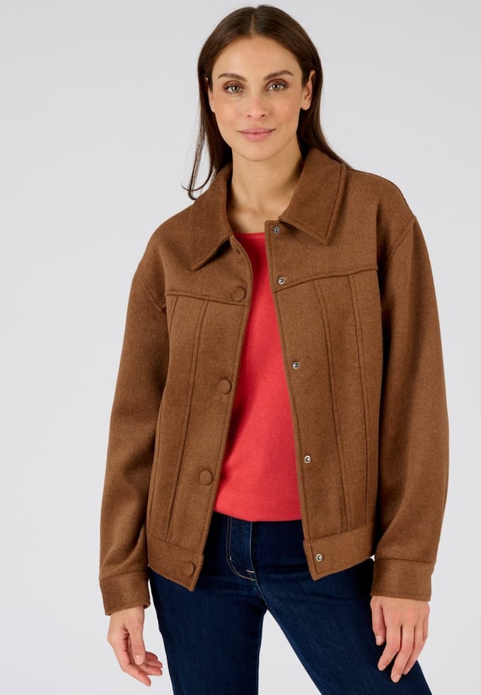Damart - Wollen jack - Dames - Bruin - M