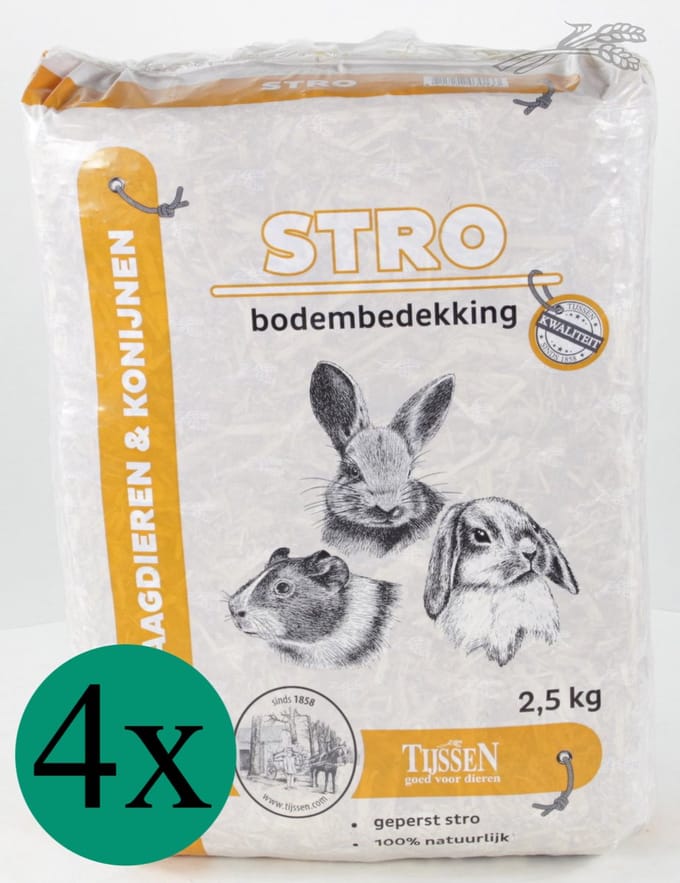 Tijssen Stro - Bodembedekking - 4 x 2,5kg