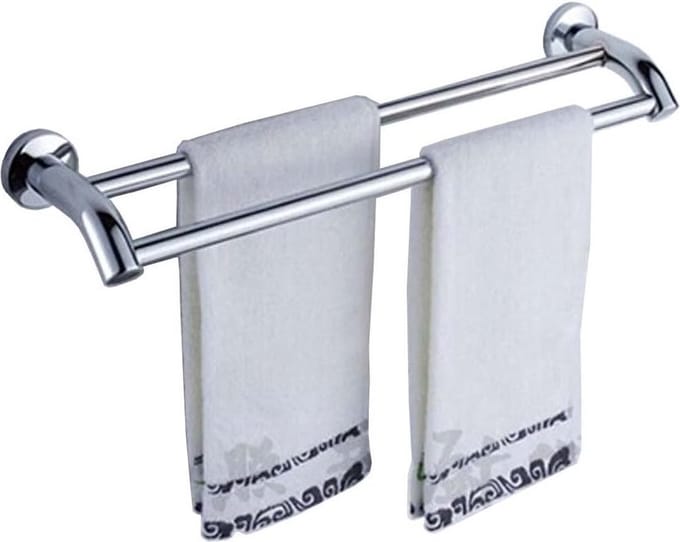 Multifunctionele Badkamer Dubbele Handdoekstangen - Roestvrij staal - 51cm