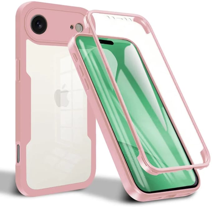 Hoesje geschikt voor Apple iPhone Air - Techsuit ColorVerse 360 Case met Screenprotector - Roze
