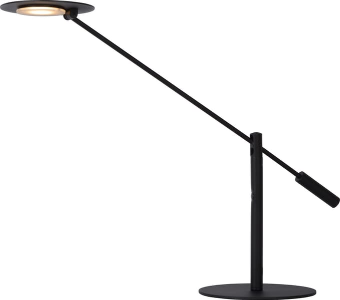 Lucide ANSELMO - Bureaulamp - Ø 18 cm - LED Dimbaar - 1x9W 3000K - Zwart