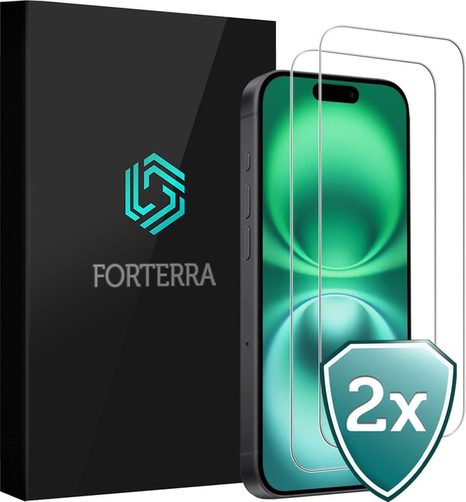 Screenprotector 2 Stuks - Geschikt voor Apple iPhone 16 Plus - Volledige Dekking - Beschermglas - Gehard Glas - Tempered Glass - Screen Protector