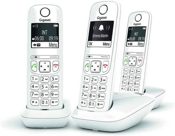Draadloze DECT Telefoon Set - Trio - Wit - Groot Display & Goede Geluidskwaliteit