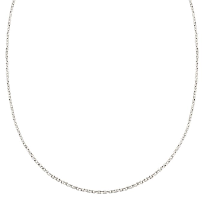 Argentia | Ketting met 2 mm kabelschakel van ongecoat ruw 925 sterling zilver