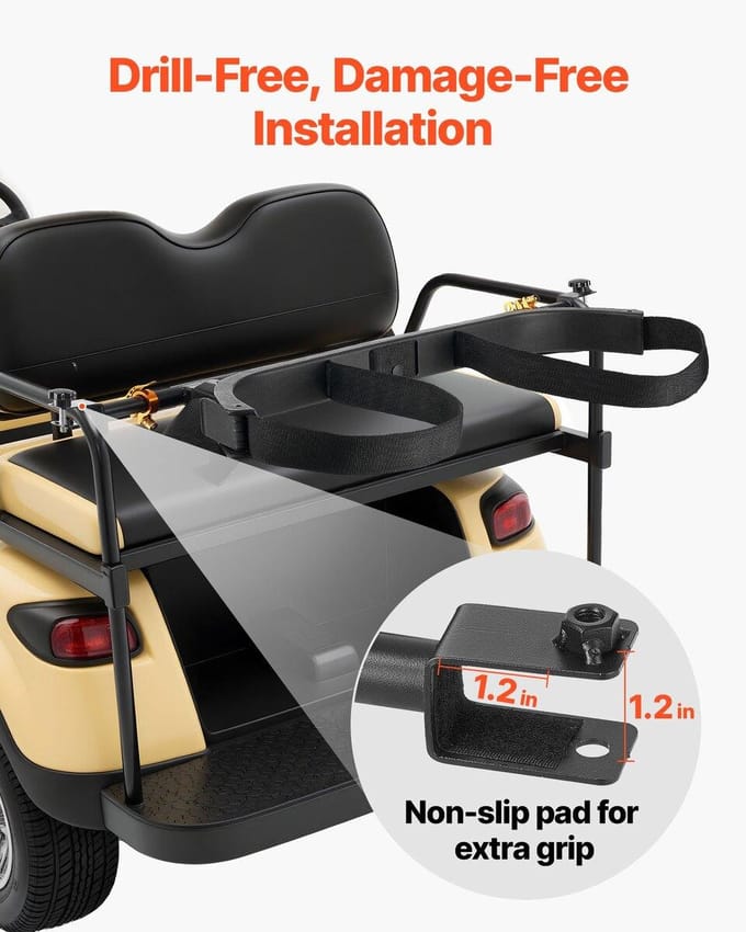Golfbaghouder Beugel Bevestiging Verstelbare Bag Bar voor de Meeste 2+2 Cart