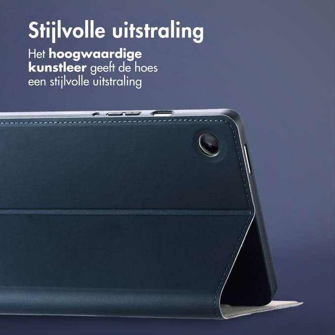 Accezz Tablet Hoes - Geschikt voor Samsung Galaxy Tab A11 Plus - Classic Tablet Case - Donkerblauw