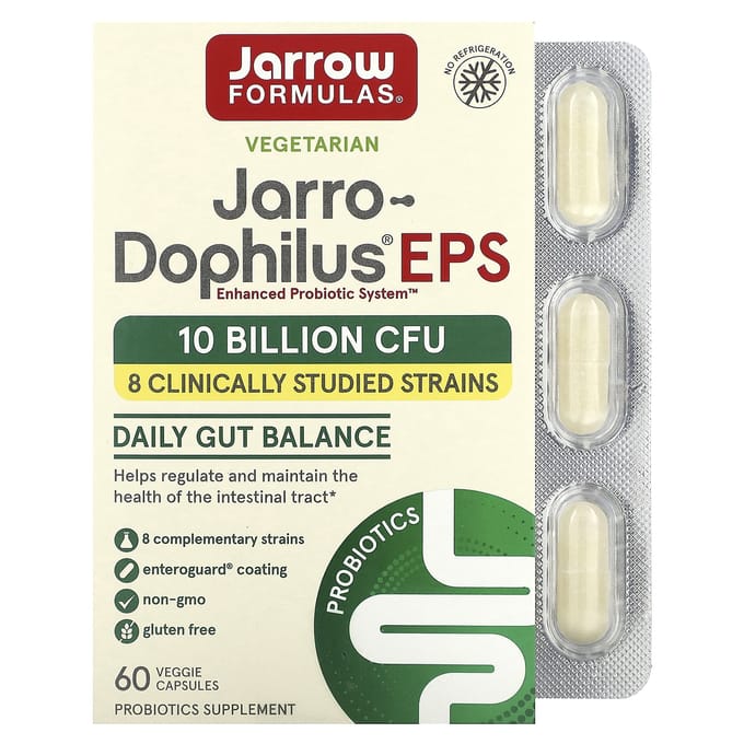 Jarrow Formulas, Jarro-Dophilus EPS, 10 miljard CFU, 60 vegetarische capsules