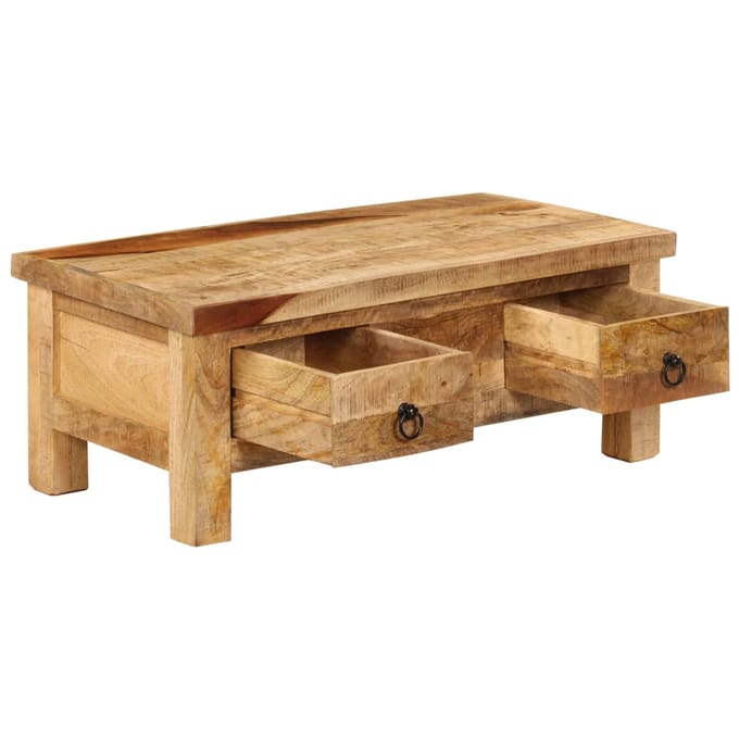 vidaXL - Salontafel - 90x45x35 - cm - massief - mangohout