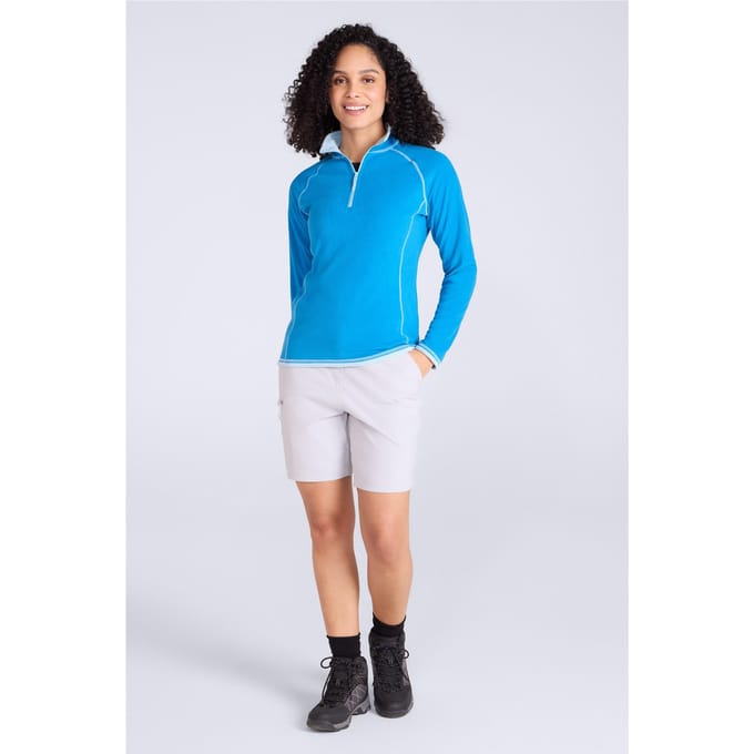 Mountain Warehouse Dames/Dames Montana Half Zip Fleece Top (Helder Blauw)