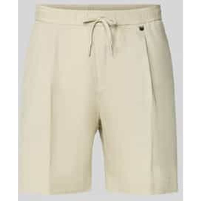 Shorts van linnen-viscosemix model 'NEIL'