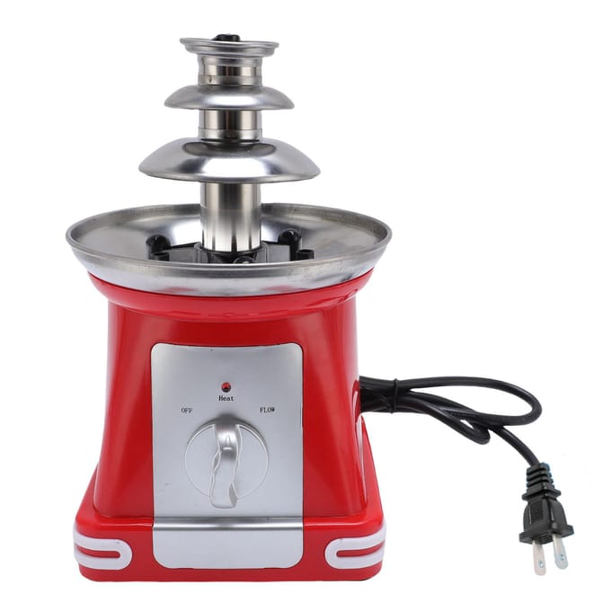 Fontaine à chocolat électrique à 3 niveaux en acier inoxydable pour fondue au chocolat L gray