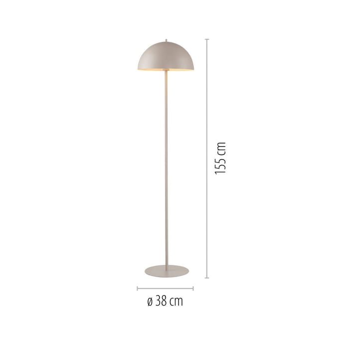 Schöner Wohnen vloerlamp Ali, zandkleurig, ijzer, E27