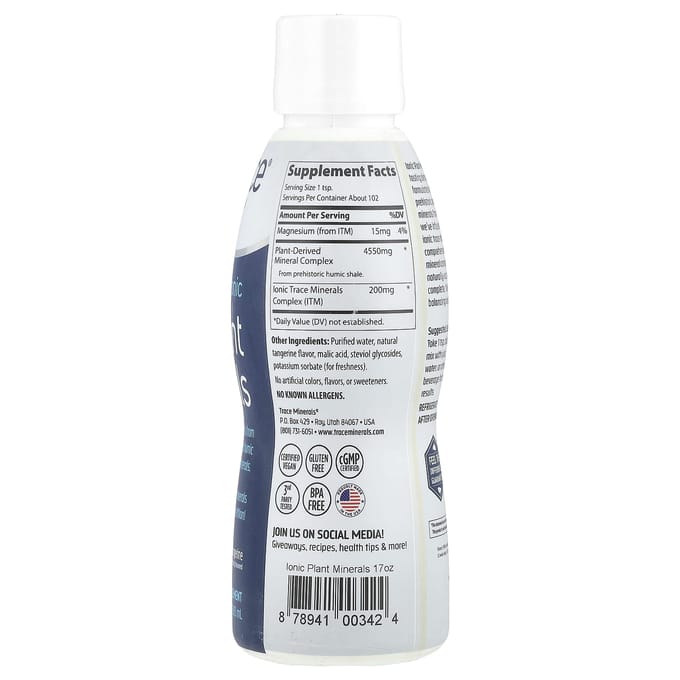 Ionische Plantenmineralen, Mandarijnsmaak, 503 ml(17 fl oz) white