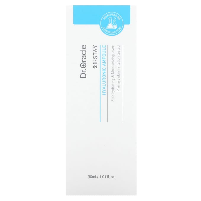 Dr. Oracle, 21;Stay, Hyaluronic Ampoule, 30ml (1.01fl oz) white