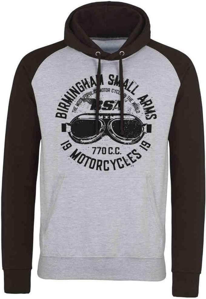 BSA Hoodie/trui -M- Birmingham Small Arms Goggles Grijs/Zwart