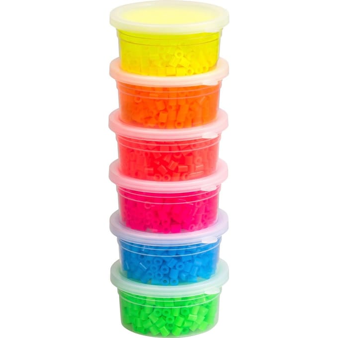 Strijk-op-kralen set, 3.000 stuks - Neon