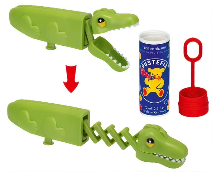 PUSTEFIX Bellenblaas - Bubblegator - Met 70Ml Pustefix Vloeistof - 4 Jaar