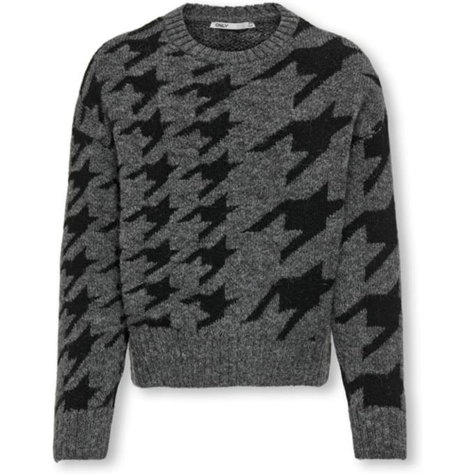 Kids trui PEPPY Dark Grey Melange Black Regular Fit