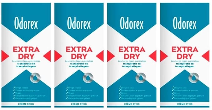 Odorex Extra Dry Deodorant Cream Stick - 4 Stuks - Voordeelverpakking