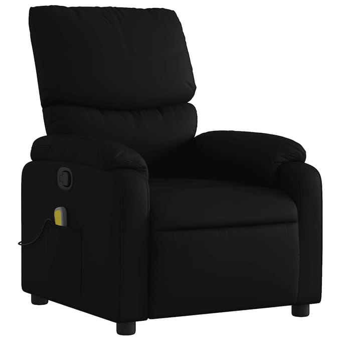 vidaXL - Massagestoel - van - zwart - kunstleer