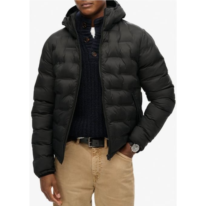 Superdry - Gewatteerde pufferjas met capuchon - Heren - Gewatteerde jassen