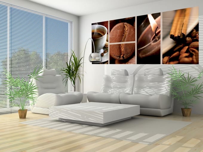 Coffee Cafe Photo Wallcovering