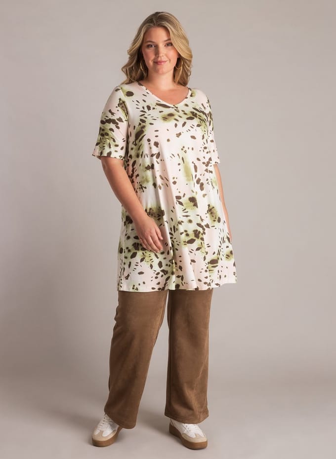 YEST CURVE Ankie Essential Tops - Natural/Multi Colour - maat 0(46)