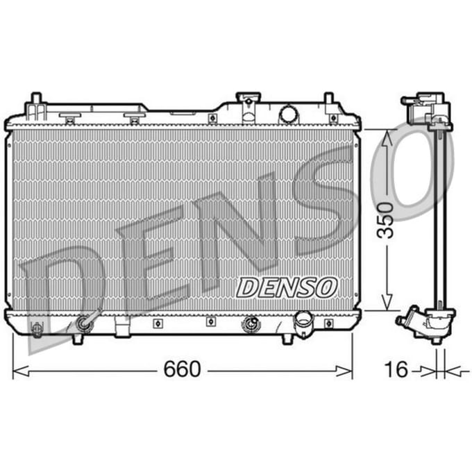 Radiator, motorkoeling DENSO DRM40010