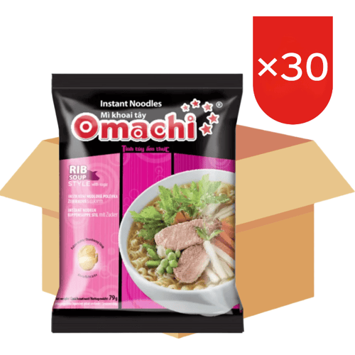 Omachi - instant noedels met varkensvleessmaak 30 x 79 g (Doos)