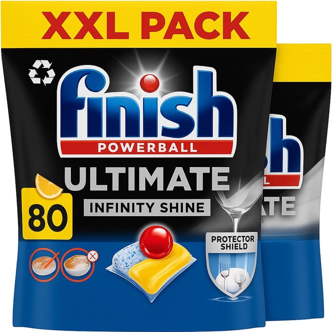 Finish Ultimate Infinity Shine Citroen Vaatwastabletten - 160 Capsules - kwartaalbox