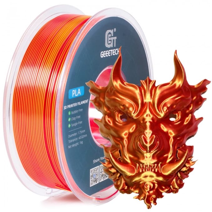 Geeetech - PLA Silk Dual Color Gold and Red (1.75mm - 1kg)