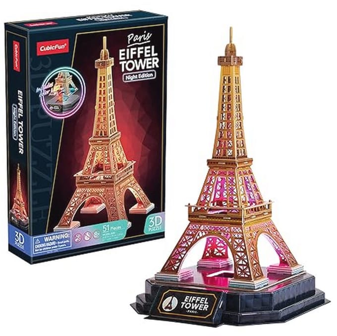 3D Puzzel Eiffeltoren voor Kinderen en Volwassenen | 39 Stukjes | Educatieve 3D Puzzel