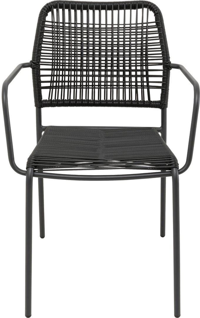 Tuinstoel met armleuningen Madagascar zwart Kare Design