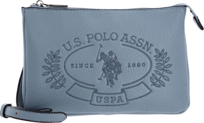 U.S. POLO ASSN. Schoudertas Hailey Flat Crossbody Bag Light Blue Blauw