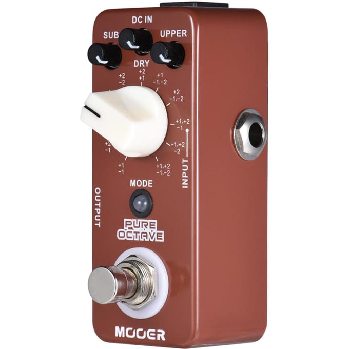 MOOER PURE OCTAVE Mini Octaaf Gitaareffectpedaal 11 Octaafmodi True Bypass Volledig metalen omhulsel brown
