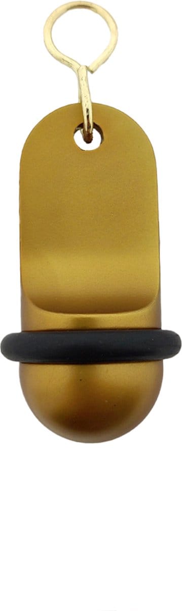 CombiCraft Blanco Mini Classic hotel sleutelhanger goud - 60x25mm - 5 stuks