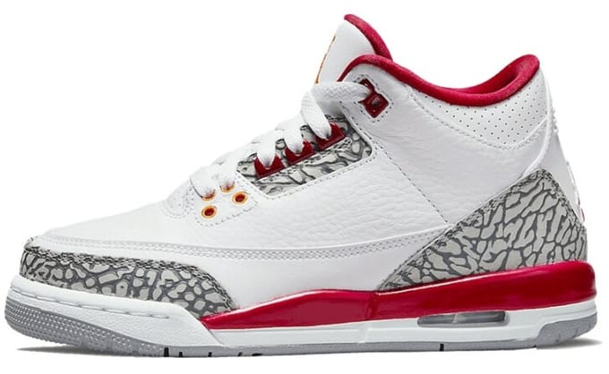 Air Jordan 3 Retro Cardinal Red Heren Sneakers Wit Light-Curry Cement-Grijs CT8532-126 40.5