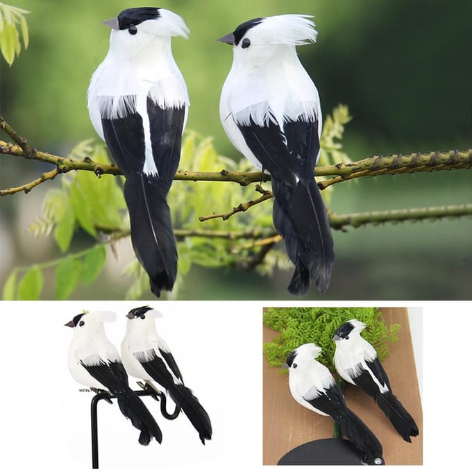 Vogelveer Kerst Vogel Simulatie Vogel Tuindecoratie Vogel Schuim Nepvogel red