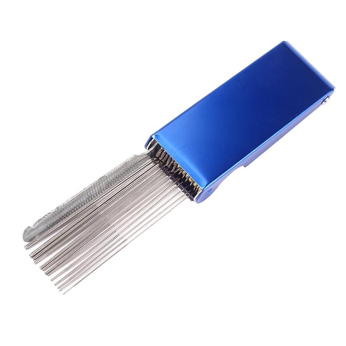 Guitar Nut Bridge File Set Luthiers Tool Box 13 maten vijlen 1 platte vijl voor gitaarbanjo blue