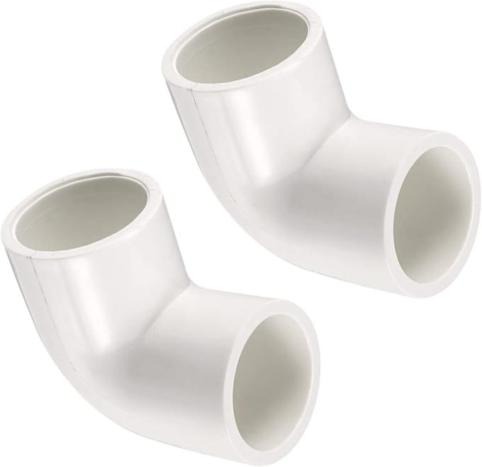 Solidchoice - PVC Buisverbinders 20 mm 90 Graden Bocht (Set van 2)