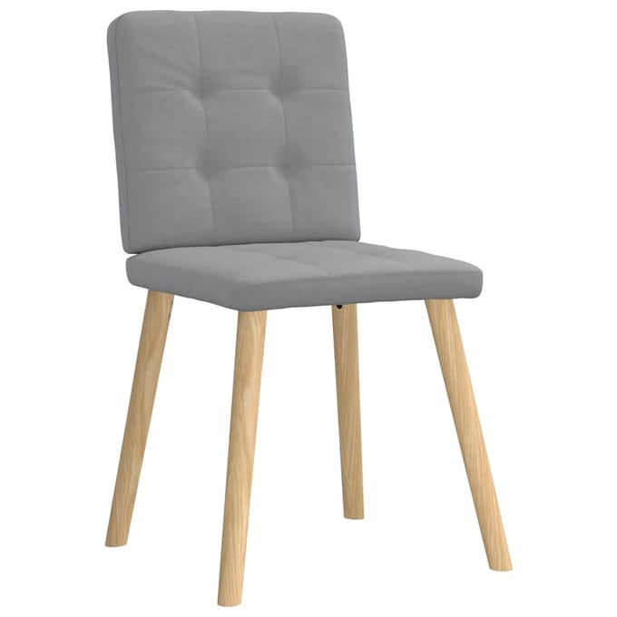 vidaXL - Eetkamerstoelen - 2 - st - stof - lichtgrijs
