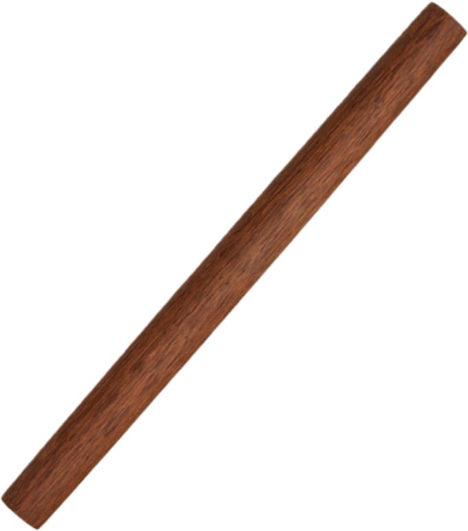 Houten deegroller van 40 cm - Deegroller - Gemaakt van kippenvleugelhout - Keukengerei - 40*3,2 cm - Donkerbruin - 1 stuk