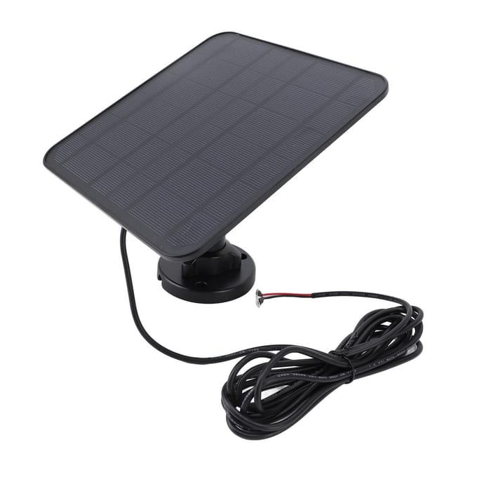 6V 5W Zonnepaneel voor Video Deurbel IP65 Waterbestendig met 9,8ft Kabel 360 graden Verstelbare Beugel gray
